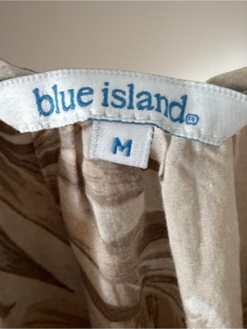 Blue Island Tiered Maxi Dress Beige Floral Tassel Tie Straps Tropical Resortwear - Picture 6 of 11